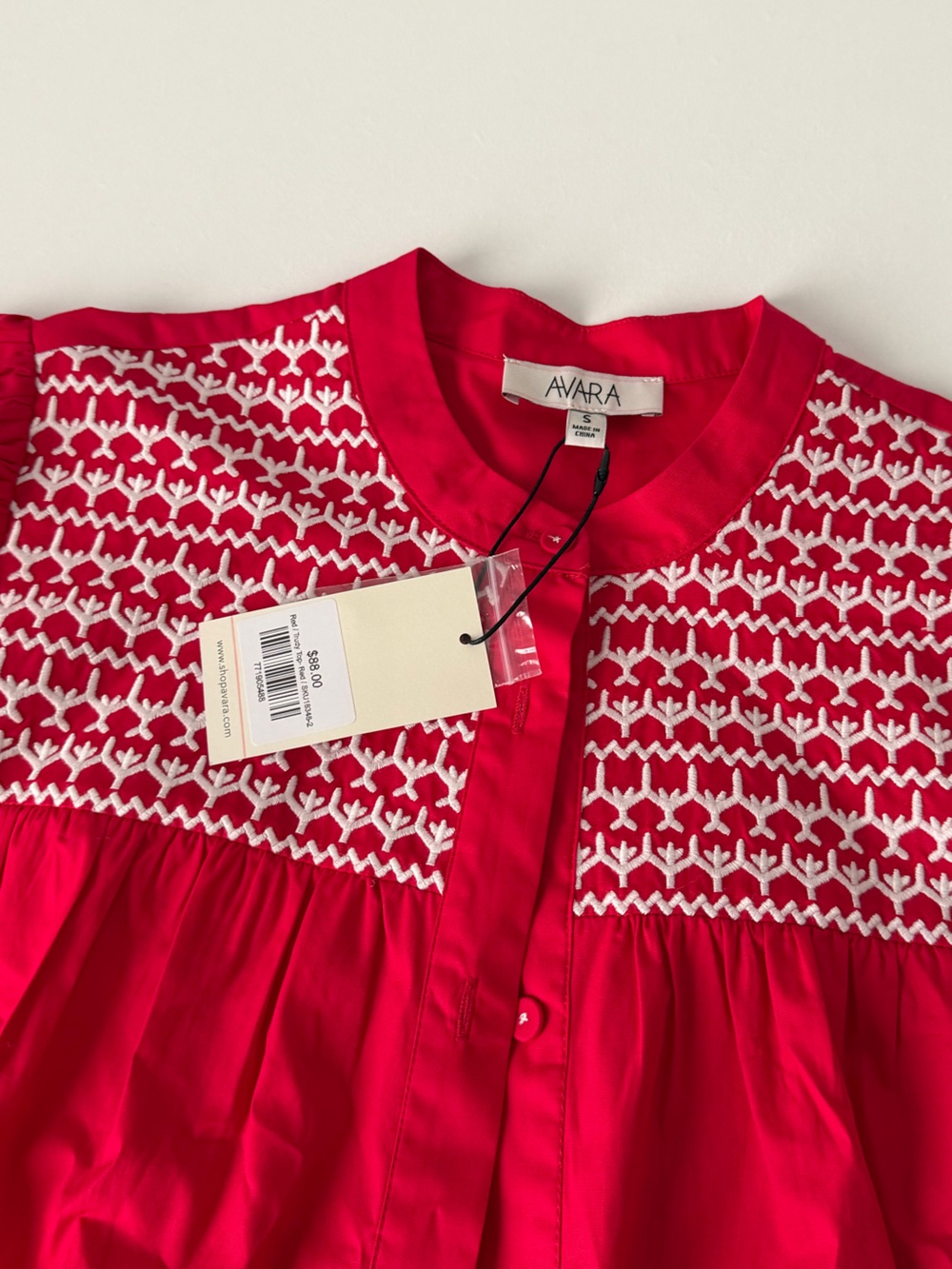 NWT Avara Red Trudy Top - Picture 5 of 7